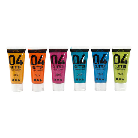 Creativ Company Children's Children Acrylic Glitter Kolor, 6x20 ml