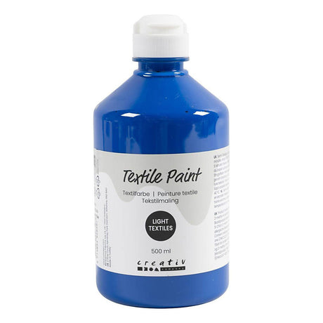Creativ company textiel color verf - primair blauw, 500ml
