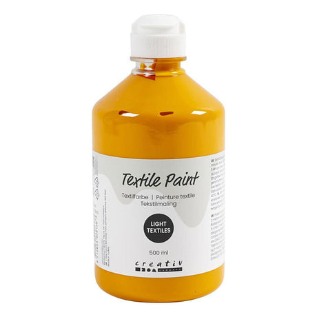 Farba kolorowa do tekstyliów firmy Creativ - musztardowa, 500ml
