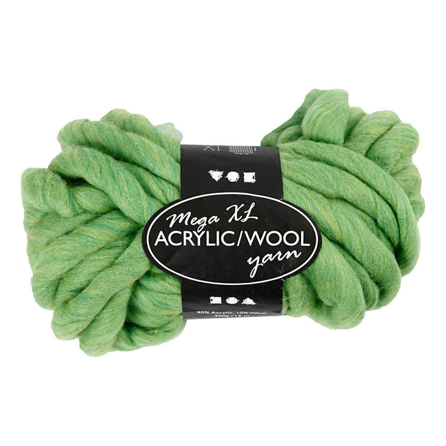 Creativ Company XL Yarn z Acryl - Lime Groen, 15m
