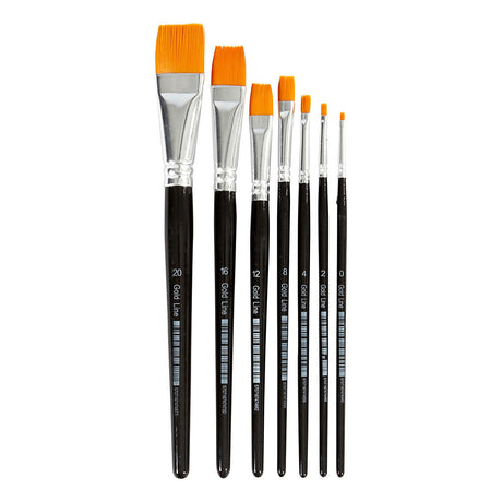 Firma Creativ http: www.cchobby.nl gold-line-penselen-size-0-2-4-8-12-16-20-l-16-5-21-cm-b-1-7-mm-flat-7-piece-1-box