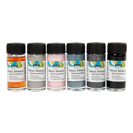 Creativ Company Magic Marble Paint Pastel Colours, 6x20ml