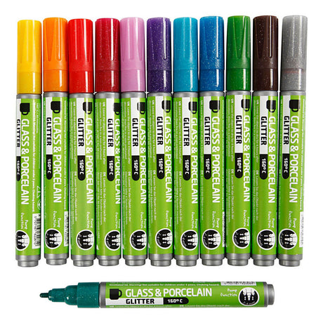 Creativ Company Glass and Porcelain States Kolor Glitter, 12..