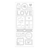 Stwórcy Creativ Company Stickers Silver Love, 1 arkusz