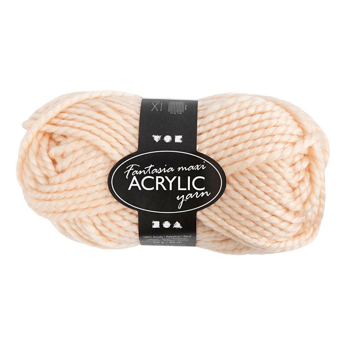 Creativ Company Fantasia Acryl Yarn Light Beige, 35 m