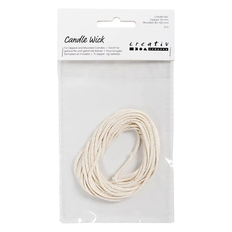 Creativ Company Wick dla ochrzczonego (slajd 22-30 mm) i odlewane świece (slajd 60-80 mm), 3M