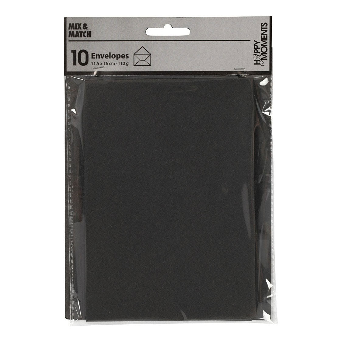 Creativ Company Envelope Black, 11,5 x 15 cm, 10st.