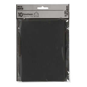 Creativ Company Envelope Black, 11,5 x 15 cm, 10st.