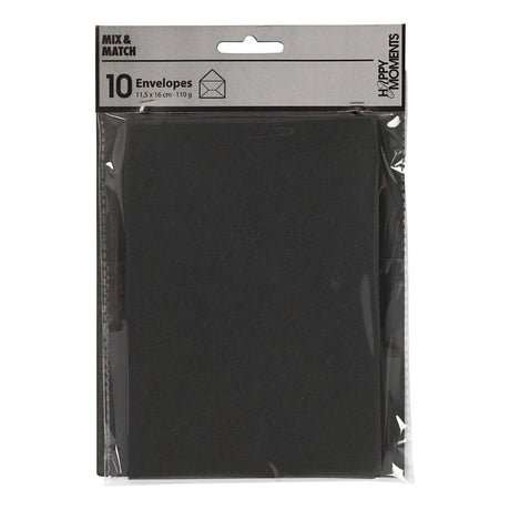 Creativ Company Envelope Black, 11,5 x 15 cm, 10st.