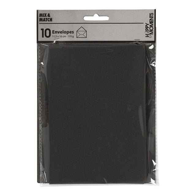 Creativ Company Envelope Black, 11,5 x 15 cm, 10st.
