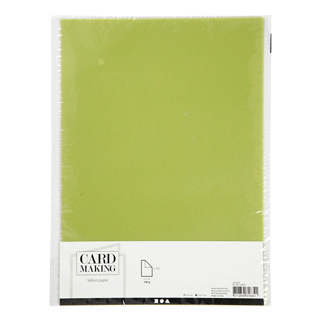 Creativ Company Velle Paper A4 Light Green, 10 arkuszy