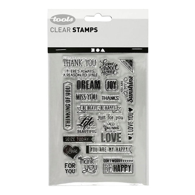 Creativ Company Silikonowe Stamps Tekst angielski. 1 arkusz