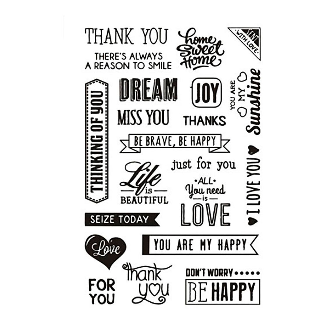 Creativ Company Silikonowe Stamps Tekst angielski. 1 arkusz