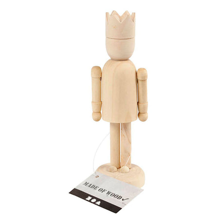 Drewniana figura z Creativ z koroną, 13 cm