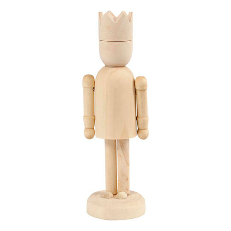 Drewniana figura z Creativ z koroną, 13 cm