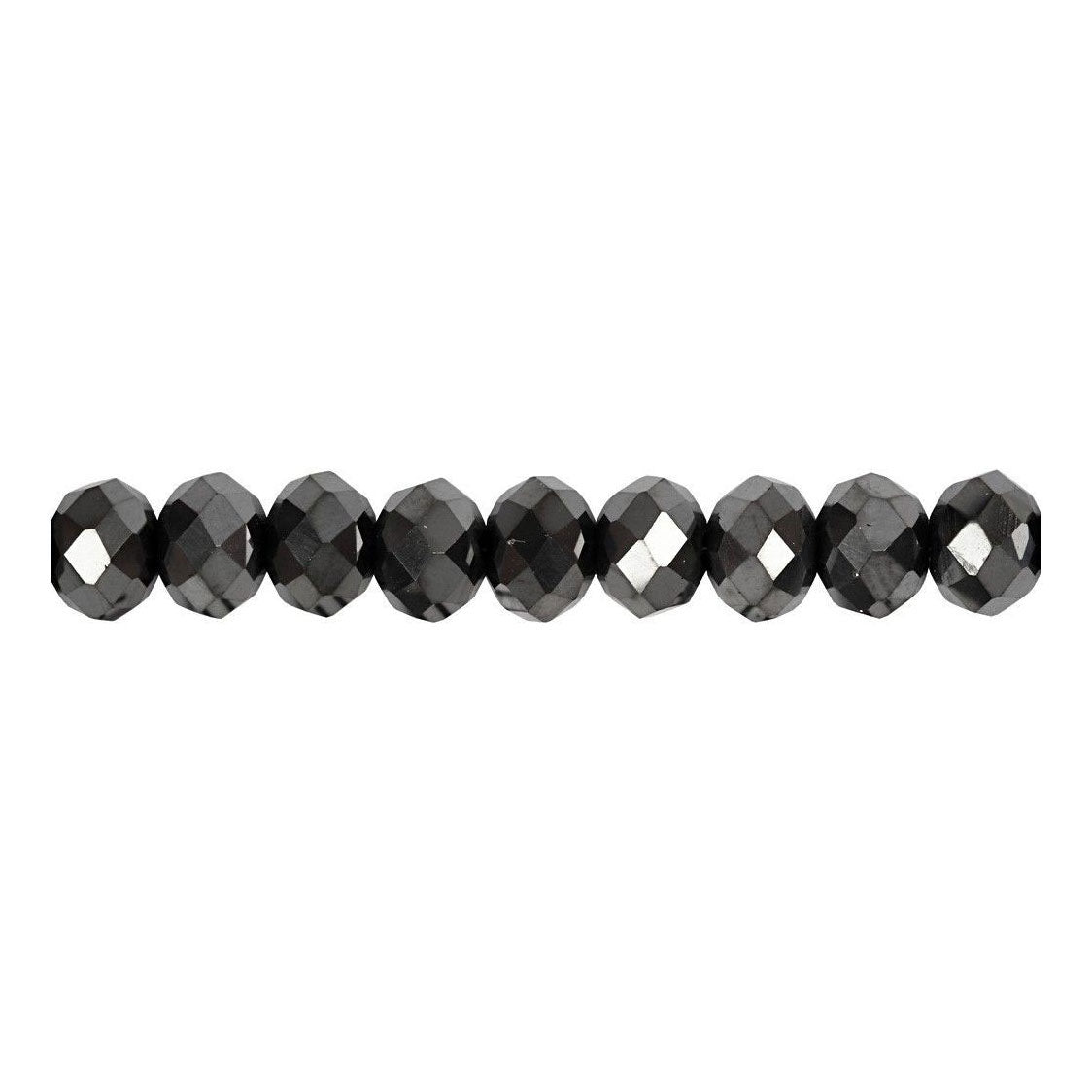 Creativ Company Facet Beads Metallic Black, 100..