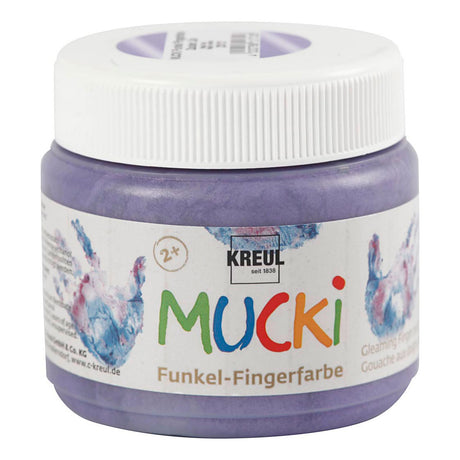 Creativ Company Mucki Finger Paint - Purple Metallic, 150 ml