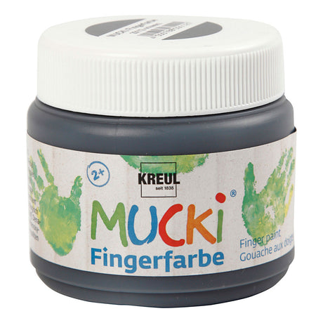 Creativ Company Mucki Finger Paint - Black, 150 ml