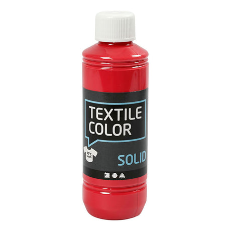 Kryjąca farba do tekstyliów firmy Creativ - czerwona, 250ml