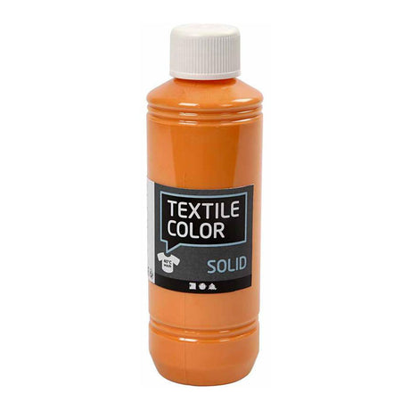 Kryjąca farba do tekstyliów firmy Creativ - kolor pomarańczowy, 250ml