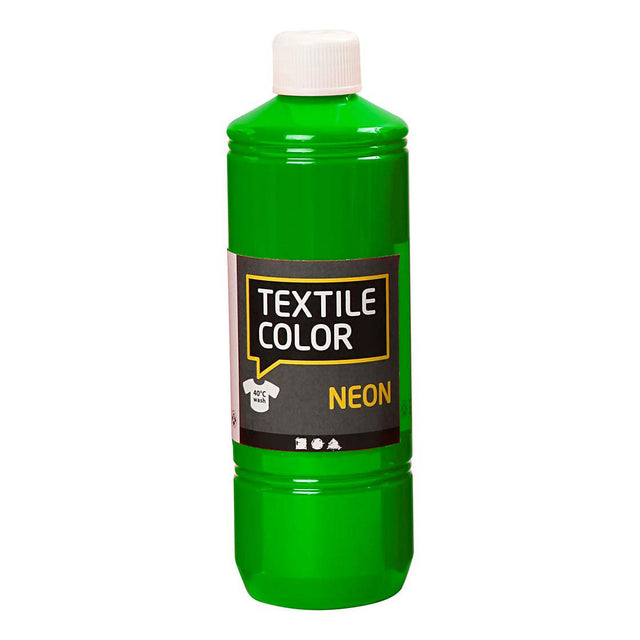 Firma Creativ Firma Textile Półprzewajna farba tekstylna - Neon Green, 500 ml