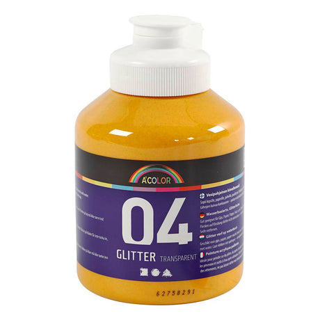 Creativ Company Acryl Glitter dla dzieci - ciepły żółty, 500 ml