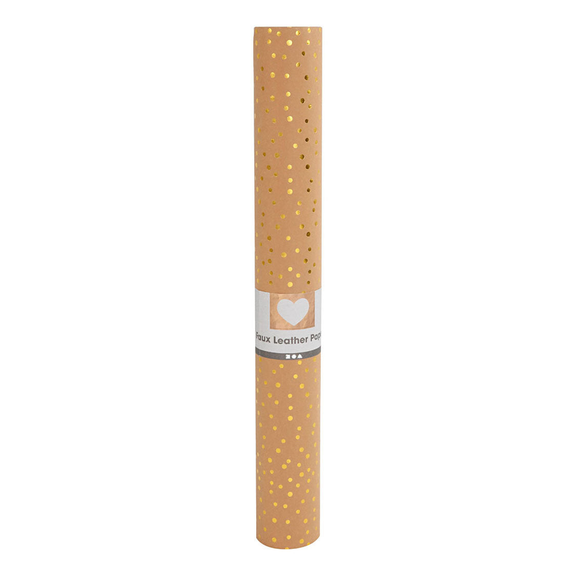Creativ Creativ Creativ Faux Leather Paper Brown z kropkami, 1M