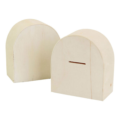 Creativ Company Wooden Piggy Bank z pół krzywą 10x9 cm, 12..