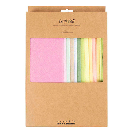 Firma Creativ https: www.cchobby.nl hobbyfelt-a4-arkusz-210x297-mm-grubość-2-mm-pastelkolory-10-arkusz-1-pudełko