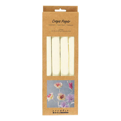 Firma Creativ https: www.cchobby.nl papier krepowy-arkusz-25x60-cm-crepe-ratio-180-105-gr-off-white-4-sheet-1-doos