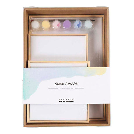 Firma Creativ https: www.cchobby.nl mix-of-stretched-canvas-pastelcolors-1-box