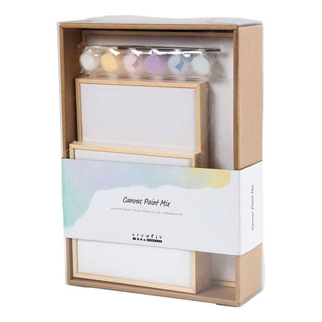 Firma Creativ https: www.cchobby.nl mix-of-stretched-canvas-pastelcolors-1-box