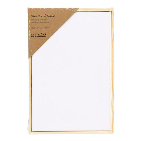 Płótno naciągnięte firmy Creativ z ramą 280gr. 15,8x23,8cm - biały
