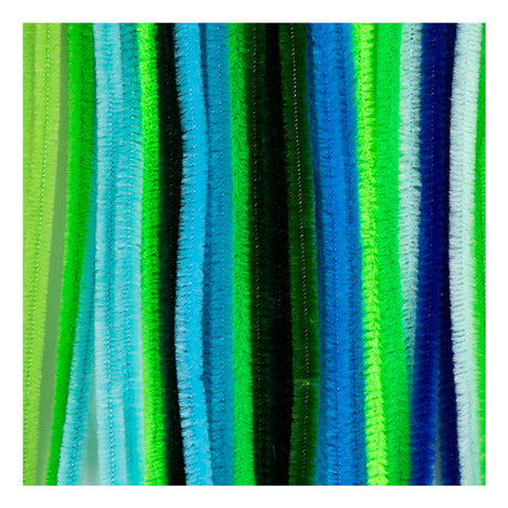 Szenil firmy Creativ 6mm x 30cm harmonia zieleni i turkusu - 25 szt.
