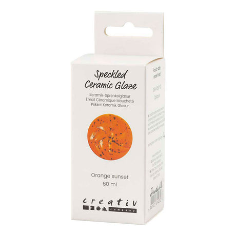 Firma Creativ nakrapiana glazura ceramiczna 999-1060 c kryjąca pomarańczowe słońce - 60ml