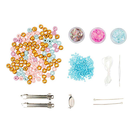 Firma Creativ https: www.cchobby.nl mini-hobbyset-jewelry-necklace-bracelet-clips-brooch-blue-lightblue-pastel-pink-1-box