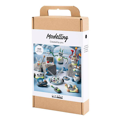 Firma Creativ https: www.cchobby.nl hobbyset-boetseren-robot-blue-gray-red-silvered-1-box