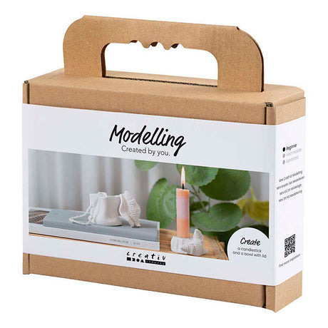 Firma Creativ https: www.cchobby.nl mini-hobbyset-boetseren-świecznik-z-muszlami-off-white-1-box