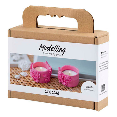 Firma Creativ https: www.cchobby.nl mini-hobbyset-boetseren-theelichthouders-roze-1-doos