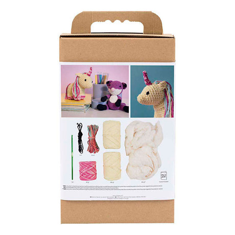 Firma Creativ https: www.cchobby.nl hobbyset-amigurumi-unicorn-rainbowcolors-1-box