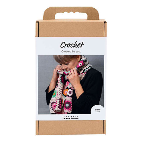Firma Creativ https: www.cchobby.nl hobbyset-szydełkowy-szalik-kremowy-ciepłe-kolory-1-pudełko