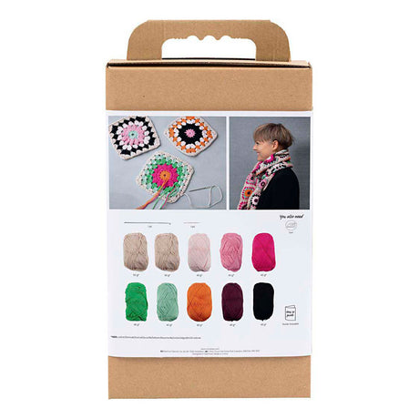 Firma Creativ https: www.cchobby.nl hobbyset-szydełkowy-szalik-kremowy-ciepłe-kolory-1-pudełko