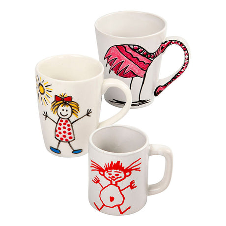 Firma Creativ https: www.cchobby.nl grupa zestaw-kubki-malowanie-h-7-10-cm-biały-1-zestaw