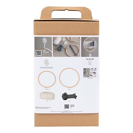 Firma Creativ https: www.cchobby.nl hobbyset-macrame-mobiel-grijs-off-white-1-doos