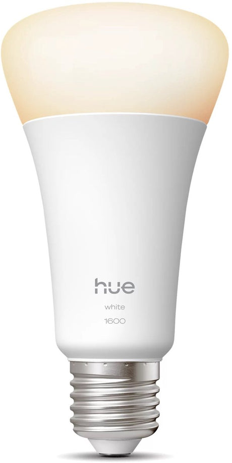 Philips hue led lamp - lichtsterkte 1600 lumen - e27 fitting - bevat 1 lamp - zachtwit licht - standaard lampvorm - slimme verlichting