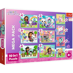 Puzzle 10 w 1 Domek dla lalek Gabby
