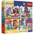 Trefl puzzel 4 in 1 ruimte stitch 4x88 | 2 stuks