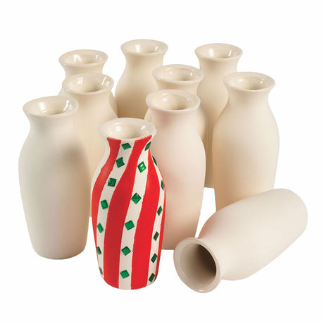 Kolorystyki - udekoruj swój własny ceramiczny wazon, zestaw 12 sztuk
