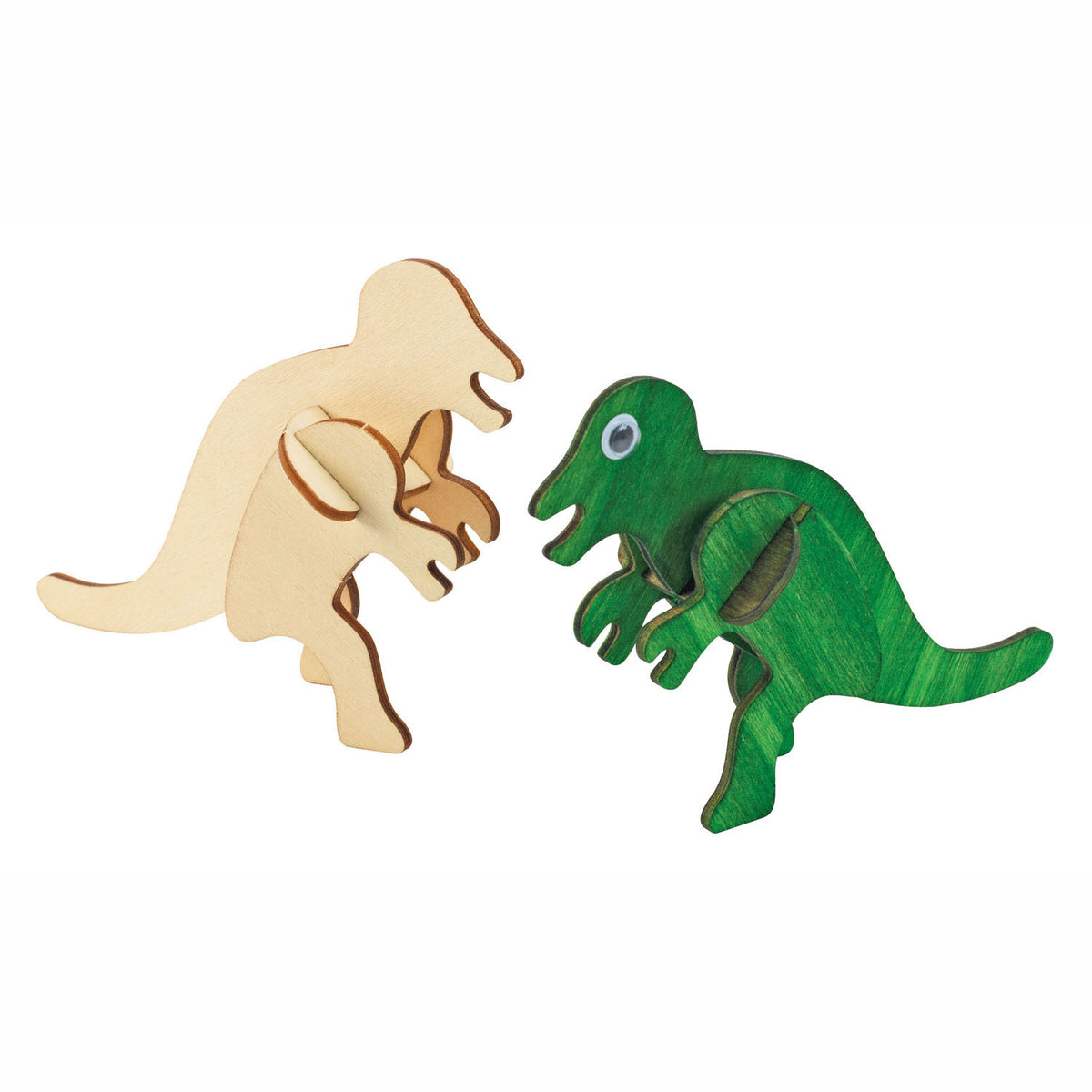 Koloracje Bouwpacket Houten 3D Dinosaurus, zestaw 4