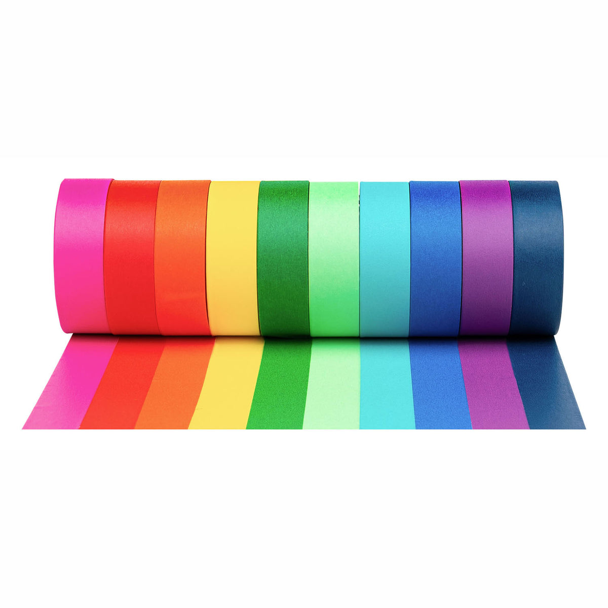 Koloryzacje - taśma washi jednolite kolory, 10 x 500cm